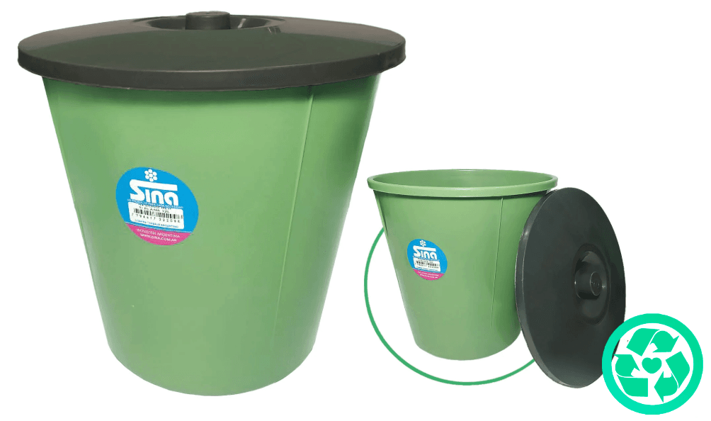 CESTO DE RESIDUO TAPA PLANA X 12 L