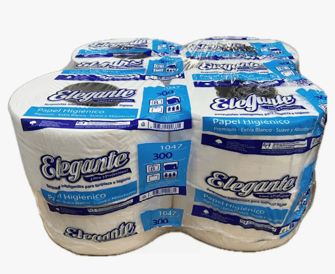 PAPEL HIGIENICO X 300M X 8U CONO GRANDE ELEGANTE