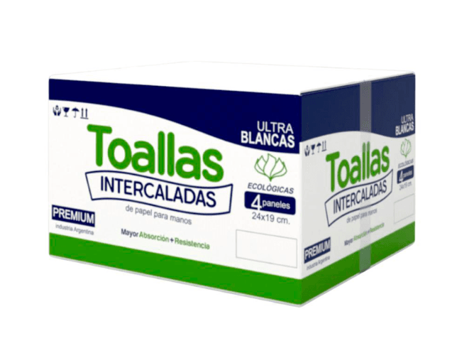 TOALLAS INTERCALADAS BLANCAS X 10 PAQ